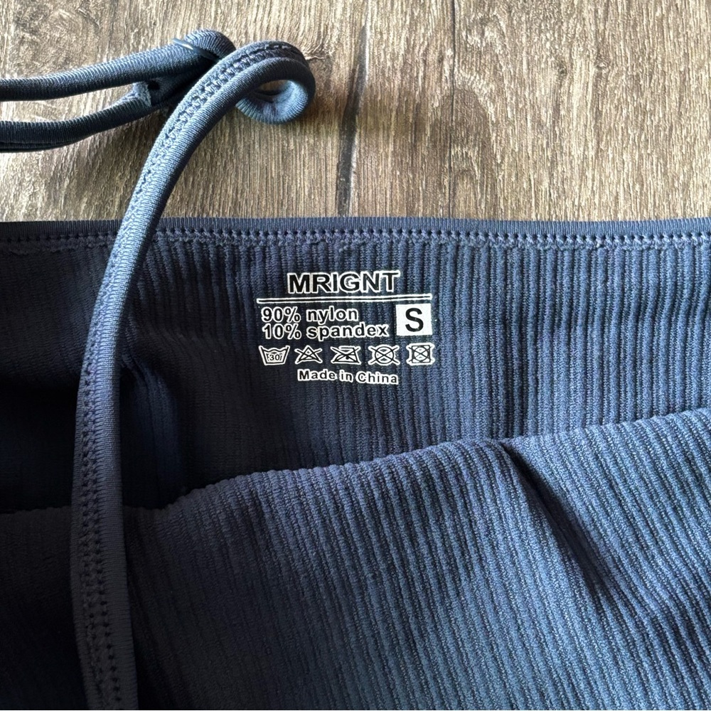 NWOT MRIGNT Ribbed Bodysuit • Navy Blue - Picture 4 of 9